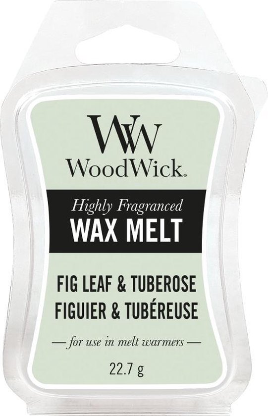 Woodwick Fig leaf en Tuberose Wax Melt