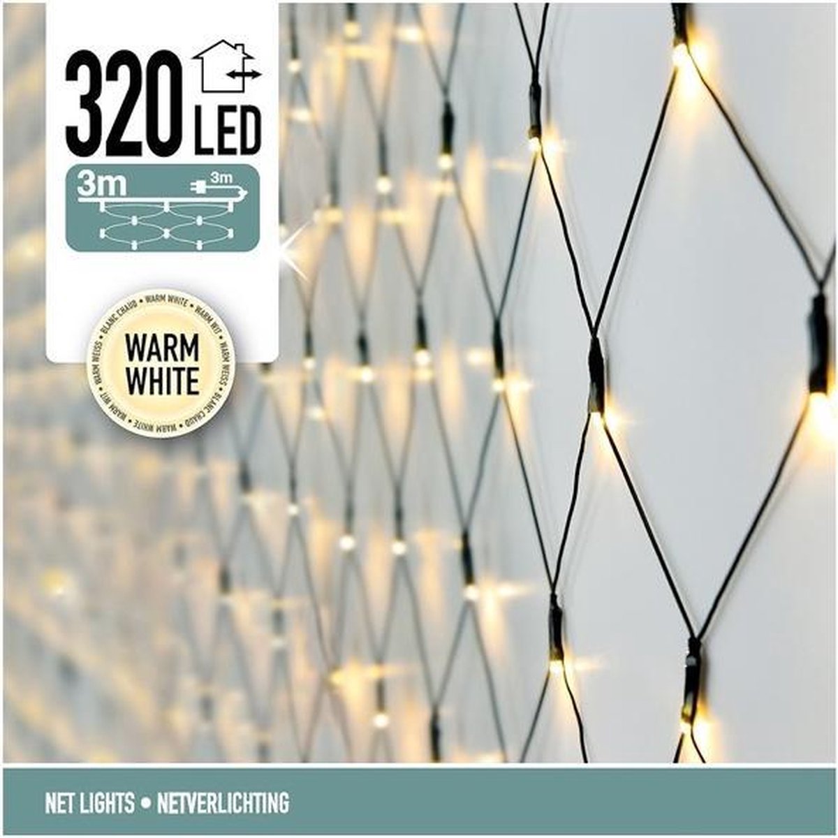 Netverlichting / Balkonverlichting / Kerstverlichting Warm Wit