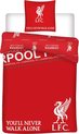 Liverpool FC Dekbedovertrek - Eenpersoons - 140 x 200 cm - Rood