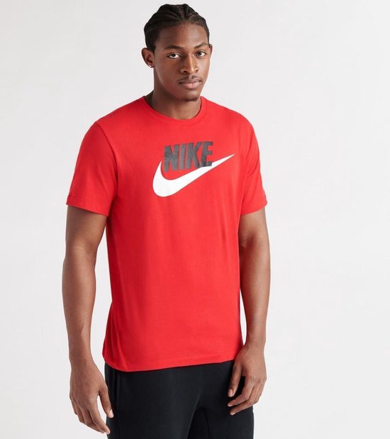 speelplaats domein Grommen Nike Futura Icon shirt heren rood " | bol.com