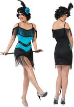 Verkleedpak Charleston jurk Blauw 44-46 - Carnavalskleding