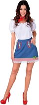 Magic By Freddy's - Boeren Tirol & Oktoberfest Kostuum - Mini Rok Maxi Bier Oktoberfest Vrouw - blauw - XXL - Bierfeest - Verkleedkleding