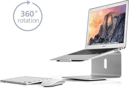 Support pour ordinateur portable avec base ronde rotative à 360°, support  ergonomique