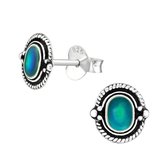 Joy|S - Zilveren Bali classic ovaal oorbellen 7 mm