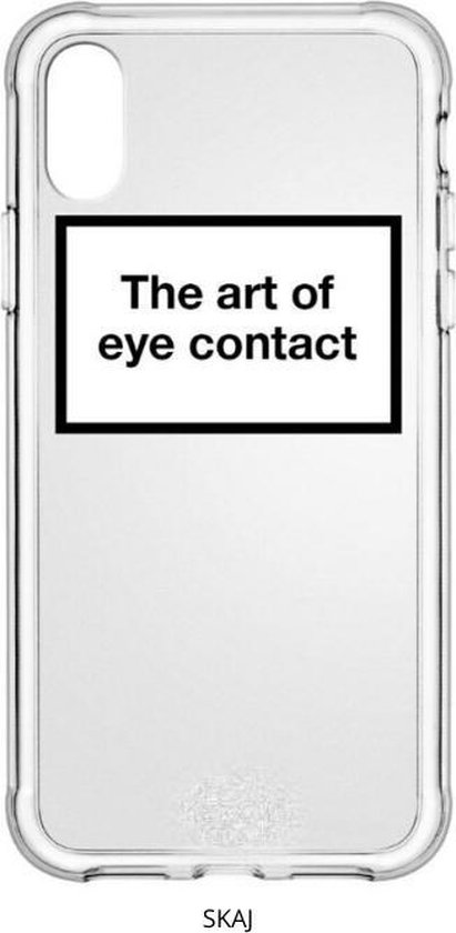 peddelen Plakken Minachting Apple iPhone X en iPhone Xs Hoesje - The Art of eye contact - Anti Shock  Hybrid Case -... | bol.com