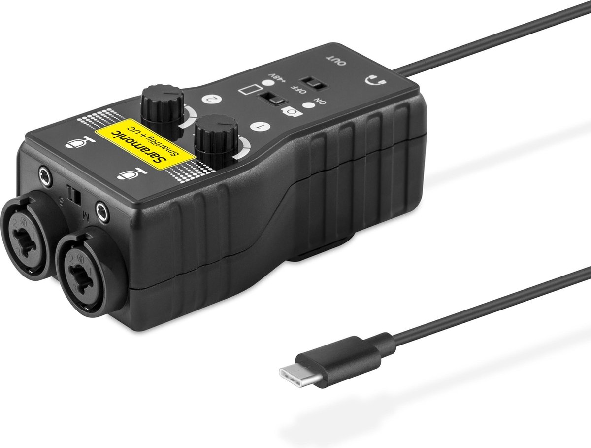 Saramonic SmartRig+ UC audio interface USB-C telefoon of computer met 2 x XLR input
