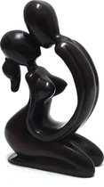 Abstract beeld kussend stel 25cm bruin - Verliefd abstract beeld | GerichteKeuze