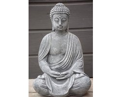 Boeddha in  lotushouding, Antraciet