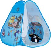relaxdays speeltent pop up - jongens - blauw - piraat - kindertent 3 jaar - binnen buiten