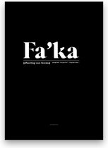 Poster: Fa'ka - A4 formaat - Fawaka