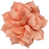 Alligatorknip, haarknip, haarspeld, knipje Lotusbloem bloem meisje (ca. 7cm) zalm - gratis verzending