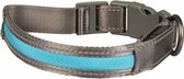 Duvo+ Metal halsband Blauw 34-41 cm/25 mm