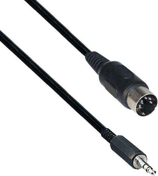 Eenvoudige DIN 5pins - 3,5mm Jack kabel - 1,5 meter