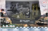 Toi-toys Militaire Speelset Motorboot Bruin