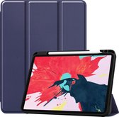 Cazy Smart Tri-Fold Case met Pen Houder Geschikt voor Apple iPad Pro 11 2020 - blauw