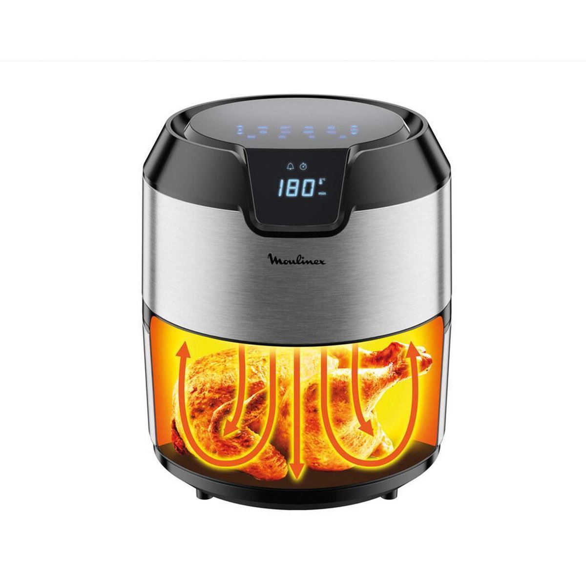 Freidora De Aire Moulinex Easy Fry Deluxe 4.2 Litros Inox Freidora De Aire Moulinex Easy Fry Deluxe 4.2 Litros Inox