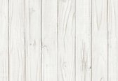 Fotobehang - White Wooden Wall - 366 x 254 cm - Wit