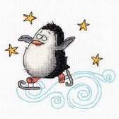 Borduurpakket Schaatsende Penguin