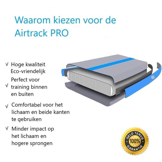 Airtrack PRO Carbon® gymnastiekmat 4m1m15cm Opblaasbare mat