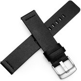 Horlogeband van Leer voor Garmin Approach S5 / S6 / S60 | 22 mm | Horloge Band - Horlogebandjes | Zwart
