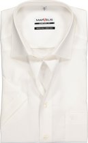 MARVELIS comfort fit overhemd - korte mouw - beige - Strijkvrij - Boordmaat: 45