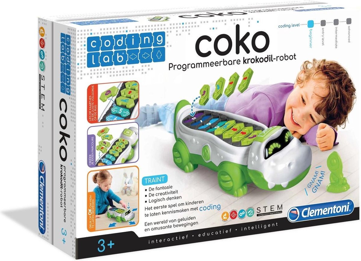 Coko de krokodil - Clementoni - Coding Lab - Robot - Programmeerbaar  educatief - STEM | bol.com