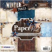 Creotime Design Papierblok Winter Trails 1 15 X 15 Cm 36 Vellen