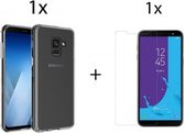 Samsung J6 2018 Transparant Silliconen Hoesje + Screenprotector