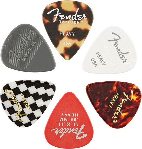 Foto: Fender material medley plectrum heavy 6 stuks