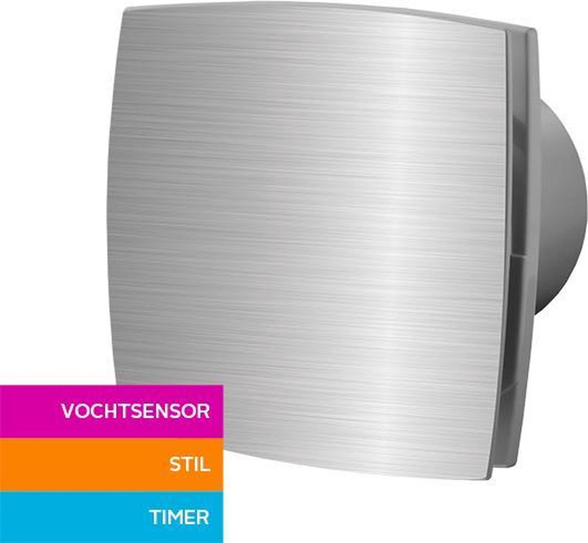 En acier inoxydable Ventilateur mural de salle de bain LD-TH / LDA-TH Avec capteur d'humidité Diamètre : 100 mm 