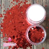 GetGlitterBaby Chunky Festival Glitters voor Lichaam en Gezicht / Face Body Glitter - Rood - en Glitter HuidLijm