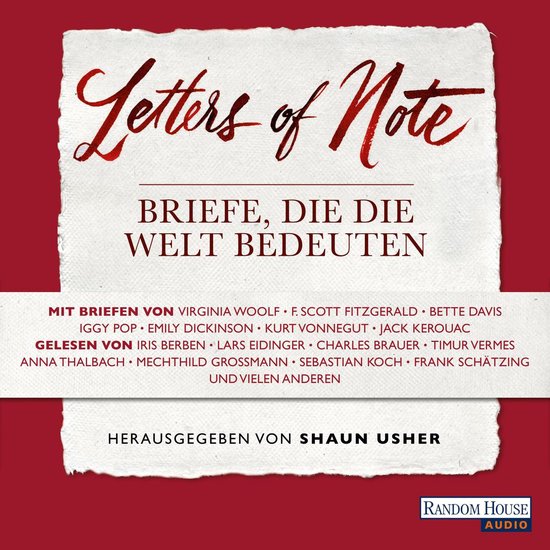 Letters of Note - Briefe, die die Welt bedeuten - cover