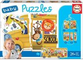 Educa Schoolbus puzzel van 19 stukjes