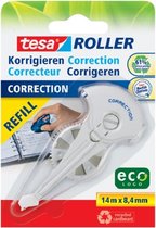 tesa® Milieuvriendelijke Roller Correctie ecoLogo® - voor nauwkeurig corrigeren en herschrijven, 14m:8,4mm, navulling