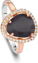 Velini jewels-R6302BRG-48 -Ring -925 Zilver rosé- Gekleurde Cubic Zirkonia