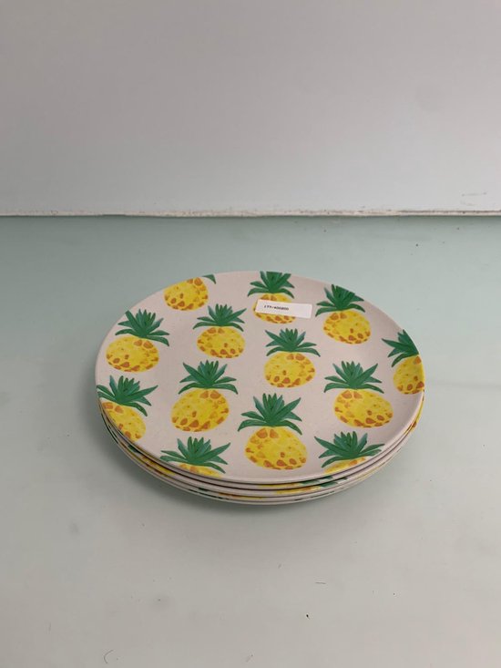 5 borden - met ananas print | bol.com