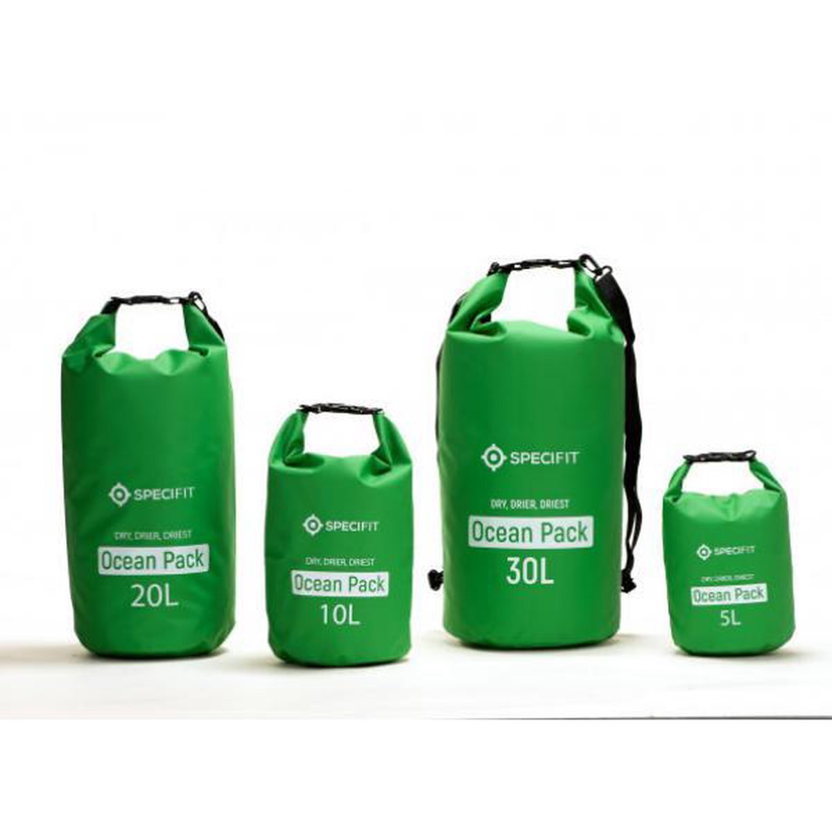 Specifit Ocean Pack 5 Liter - Drybag - Waterdichte Tas - Droogtas Groen - Outdoor Tas
