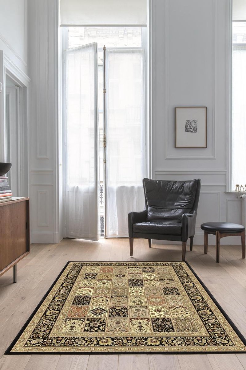 OSTA Nobility – Vloerkleed – Tapijt – geweven – wol – decolan – duurzaam - modern - klassiek - Multi Zwart – 160x230