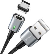 DrPhone iCON Series - Gecertificeerde Qualcomm 3.0 - Snellader -USB-C Magnetische Kabel - Type-C oplaadkabel + Datakabel - Zwart
