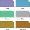 Violet, Blue, Green, Silver, Gold, Red Gold