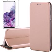 Samsung S20 Hoesje en Samsung S20 Screenprotector - Samsung Galaxy S20 Hoesje Book Case Wallet + Screenprotector - Roségoud