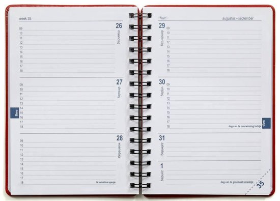 6507-21-22 Spiraal week agenda A5 EN-NL 2021-2022 | bol.com