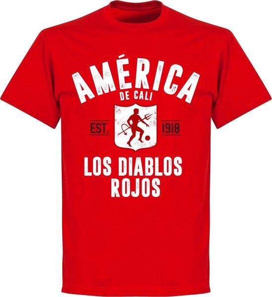 America de Cali Established T-Shirt - Rood - 3XL