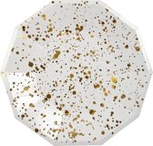 Kartonnen borden - Splatter Goud - Meri Meri - 8 stuks - 23cm
