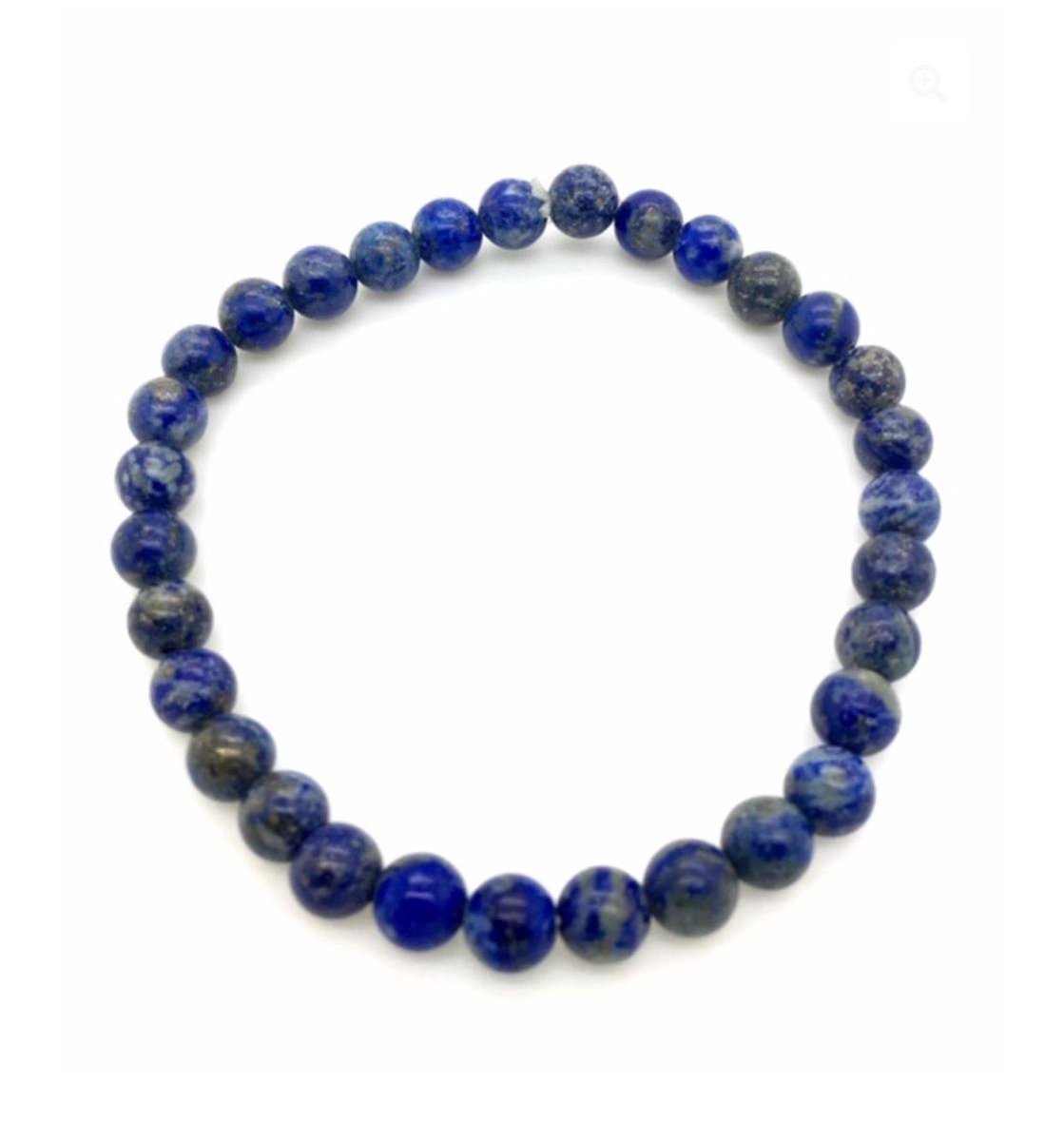 Lapis Lazuli armband - edelstenen - 6 mm - blauw - 5e chakra communicatiesteen