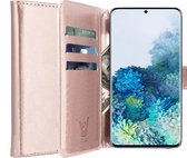 Hoesje geschikt voor Samsung Galaxy S20 Plus - Book Case Leer Pasjeshouder Rosegoud