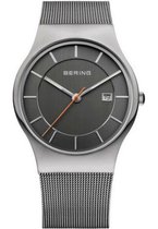 Bering Horloge - Grijs (kleur kast) - Grijs bandje - 38 mm