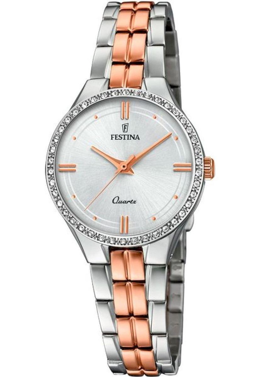 Festina F20219-2 - Polshorloge - Staal - Bi color rosékleurig - 28,5mm