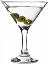 Pasabahce Cocktail/martini glazen - Set van 6x stuks - transparant - 190 ml