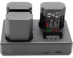 ChiliPower Sony Accu NP-FZ100 Kit Deluxe - 3 accu's + Triple lader, voor het laden van 3 accu's
